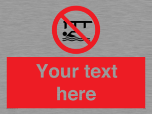 Custom Do not swim in the vicinity of piers