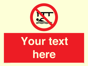 Custom Do not swim in the vicinity of piers