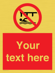 Custom Do not swim in the vicinity of piers