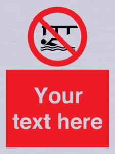 Custom Do not swim in the vicinity of piers