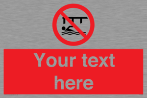 Custom Do not swim in the vicinity of piers