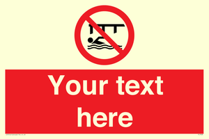 Custom Do not swim in the vicinity of piers