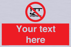 Custom Do not swim in the vicinity of piers