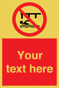 Custom Do not swim in the vicinity of piers