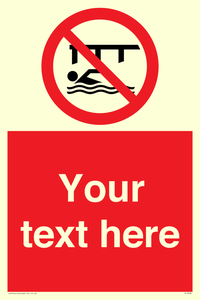 Custom Do not swim in the vicinity of piers