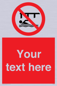 Custom Do not swim in the vicinity of piers