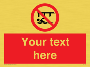 Custom Do not swim in the vicinity of piers