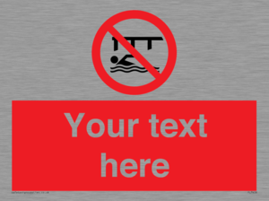 Custom Do not swim in the vicinity of piers