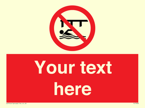 Custom Do not swim in the vicinity of piers