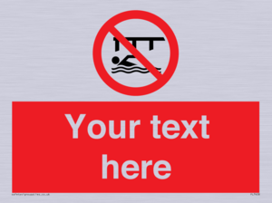 Custom Do not swim in the vicinity of piers