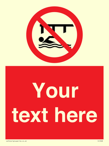 Custom Do not swim in the vicinity of piers