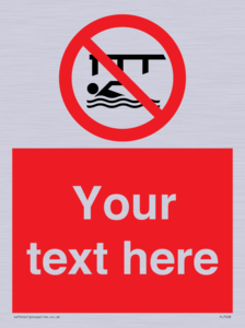 Custom Do not swim in the vicinity of piers