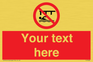 Custom Do not swim in the vicinity of piers