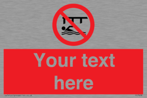 Custom Do not swim in the vicinity of piers