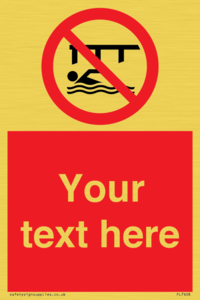 Custom Do not swim in the vicinity of piers