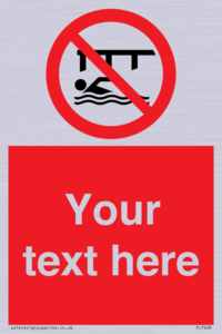 Custom Do not swim in the vicinity of piers