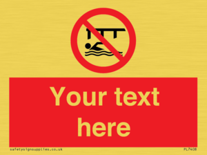 Custom Do not swim in the vicinity of piers