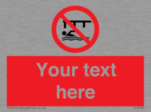 Custom Do not swim in the vicinity of piers