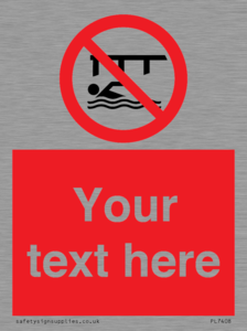 Custom Do not swim in the vicinity of piers