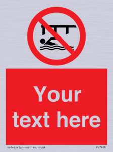 Custom Do not swim in the vicinity of piers