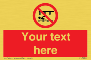 Custom Do not swim in the vicinity of piers