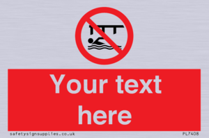 Custom Do not swim in the vicinity of piers