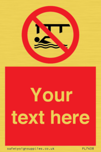 Custom Do not swim in the vicinity of piers