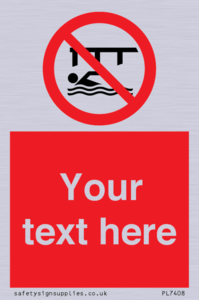 Custom Do not swim in the vicinity of piers