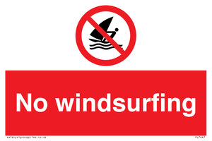 No windsurfing
