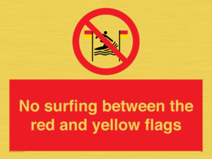 No surfing between the red and yellow flags