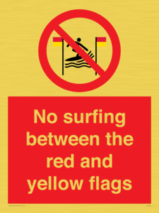 No surfing between the red and yellow flags