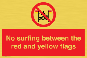 No surfing between the red and yellow flags