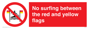 No surfing between the red and yellow flags