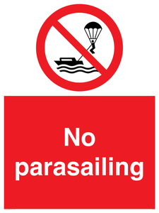 No parasailing