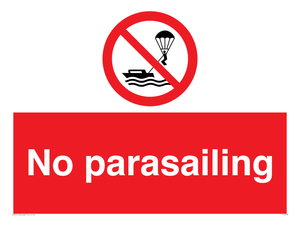 No parasailing