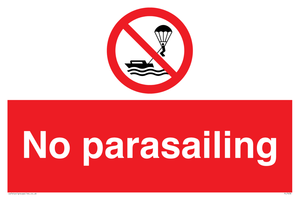No parasailing