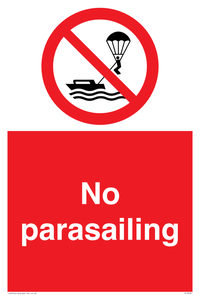 No parasailing