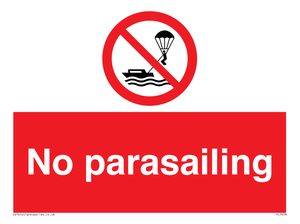 No parasailing