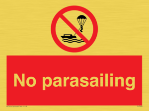 No parasailing