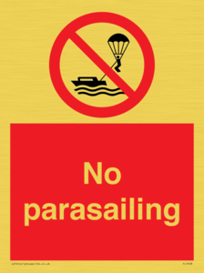 No parasailing