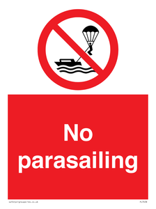 No parasailing