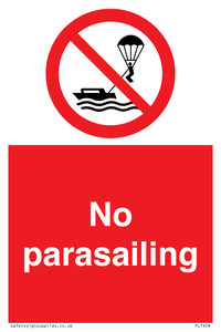 No parasailing