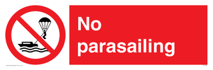 No parasailing