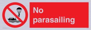 No parasailing