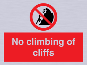 No climbing of cliffs