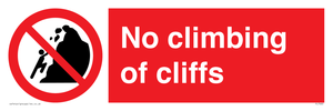 No climbing of cliffs