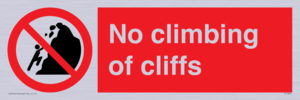 No climbing of cliffs