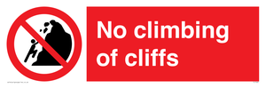 No climbing of cliffs