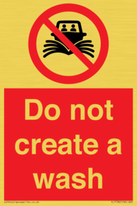 Do not create a wash