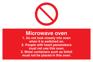 microwave oven rules